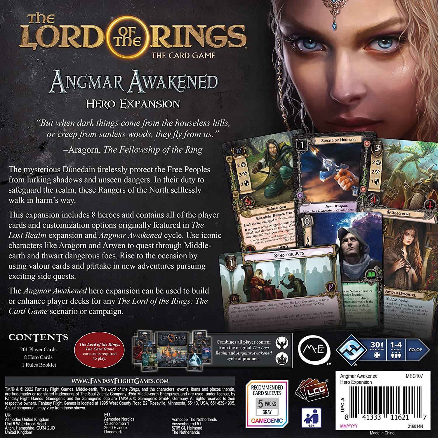 The Lord of the Rings : The Card Game -  Angmar Awakened Hero Expansion